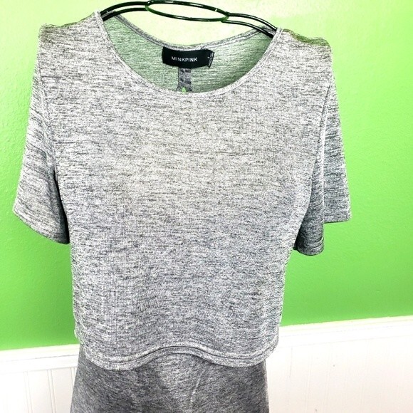 Minkpink Grey Mini Stretchy Dress Size Small - Picture 6 of 8